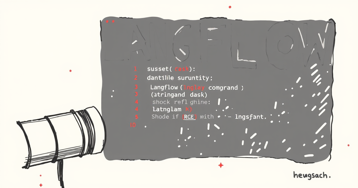 Langflow pipes commands into bash