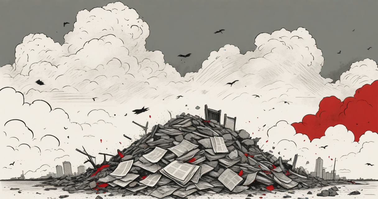 Rubble where the records used to be